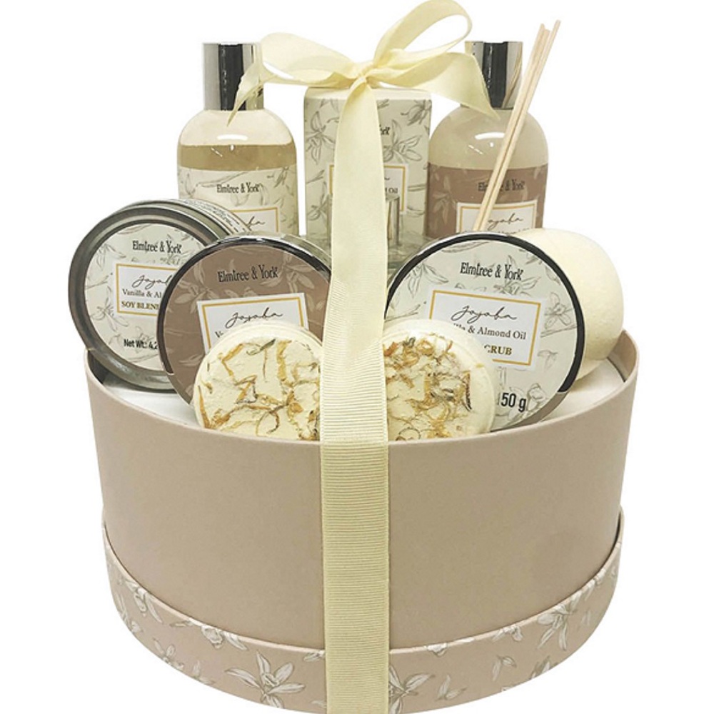 Elmtree & York 12-Pc. Jojoba Vanilla & Almond Oil Relax, Refresh, Spa Gift Set